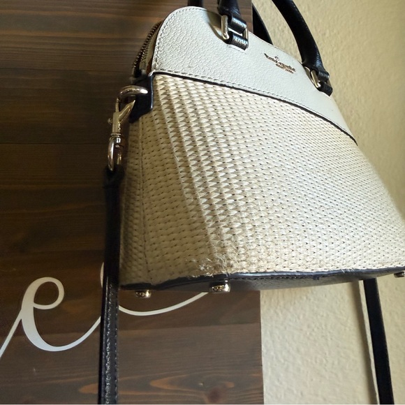 Kate Spade Grove Street Carli Rafia Straw Dome Crossbody Bag Handbag - Picture 2 of 16